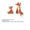 1 Set Wooden Fox Door Corner Decoration Mother Little Fox Door Frame Sign Forest Animal Front Door Edge Topper Sitter Ornament