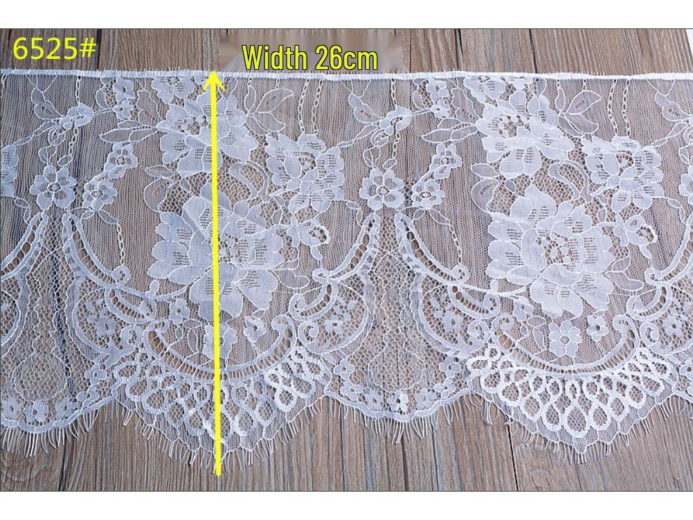 3 м Черно-белая кружевная бахрома для ресниц для DIY одежды - Несколько стилей, Неэластичная, Мягкое украшение для подола юбки.