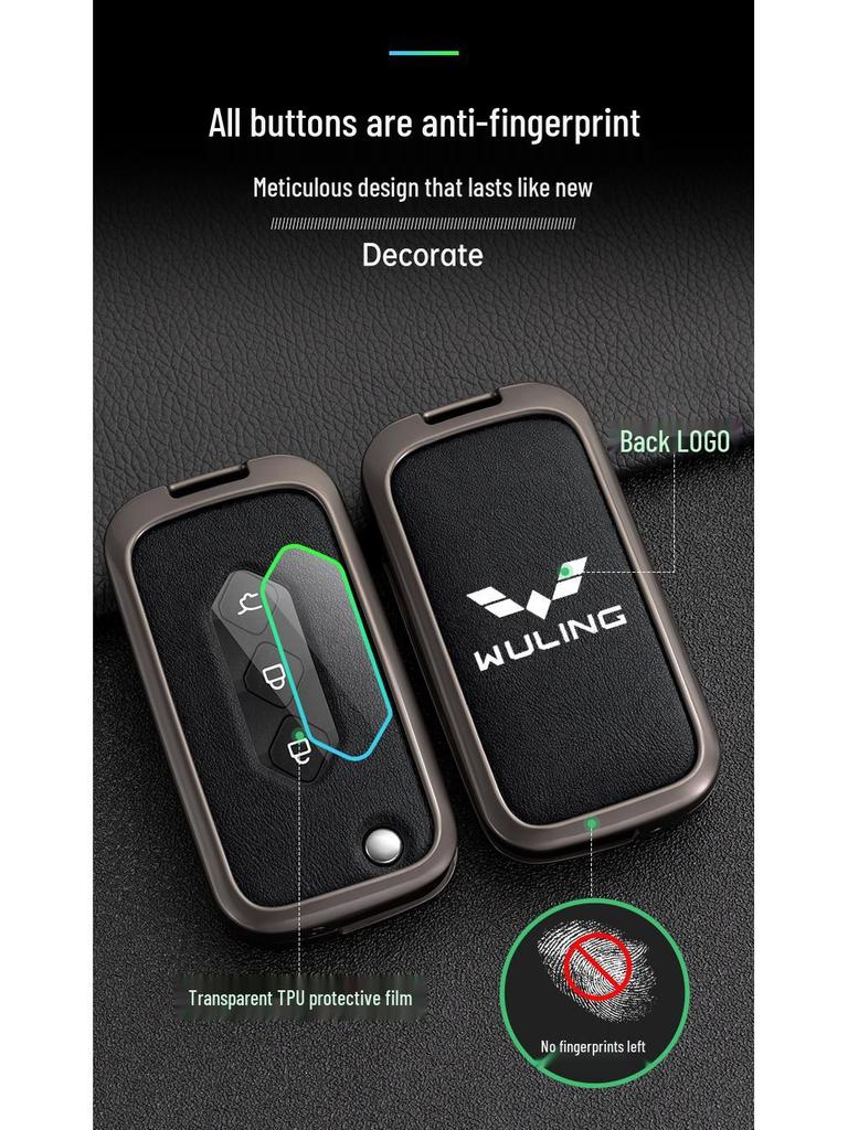 Wuling Xingchen 2022 Key Cover for 21 Jiachen Xingyao Edition - Metal Folding Car Key Shell with Buckle