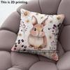 Cute Bunny Daisy Throw Pillow Covers Pattern Cushion Cover Suitable for Sofa Bedroom Car Pillow Cover