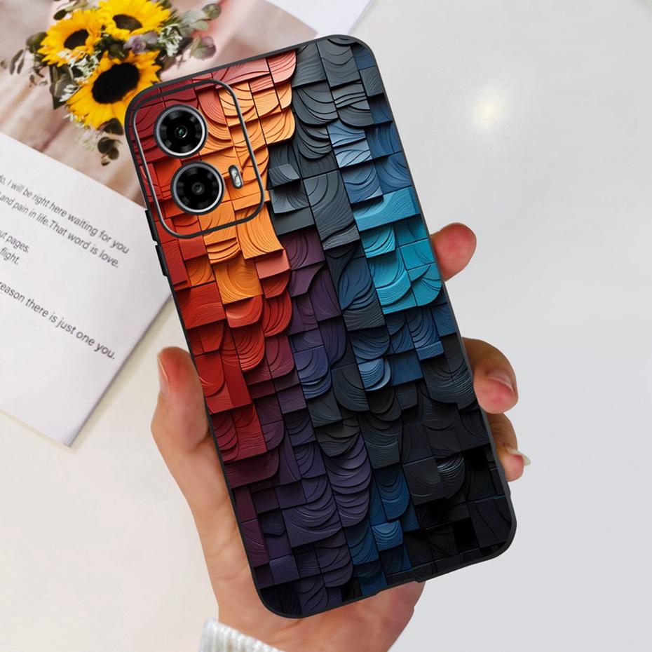 For Motorola Moto G34 XT2363-2 Fashion Dragon Metal Style Pattern Black Silicon Cases For MotoG34 G 34 5G Soft TPU Phone Cases