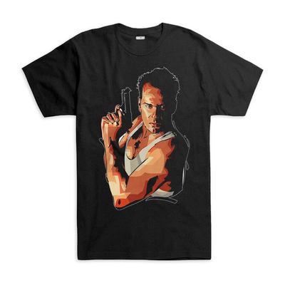 Футболка Die Hard Джон Макклейн, Футболка Брюса Уиллиса, Мужская и Женская Уличная Одежда Футболки с коротким рукавом Харадзюку Дышащая - Мужская...