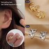 1Pc Hot Sale Cute Metal Leaf Earcuff Clips On Earring for Women Girls, No Fake Piercing Cartilage Earrings Ear Ring Without Hole