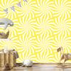 Hippie Background Wallpaper Yellow, White and Cream for Living Room and Bedroom 50x1000