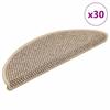 VidaXL Self-adhesive Stair Mats 30 Pcs 56x17x3 Cm Dark Beige, Tread, Tread Carpet 3365866