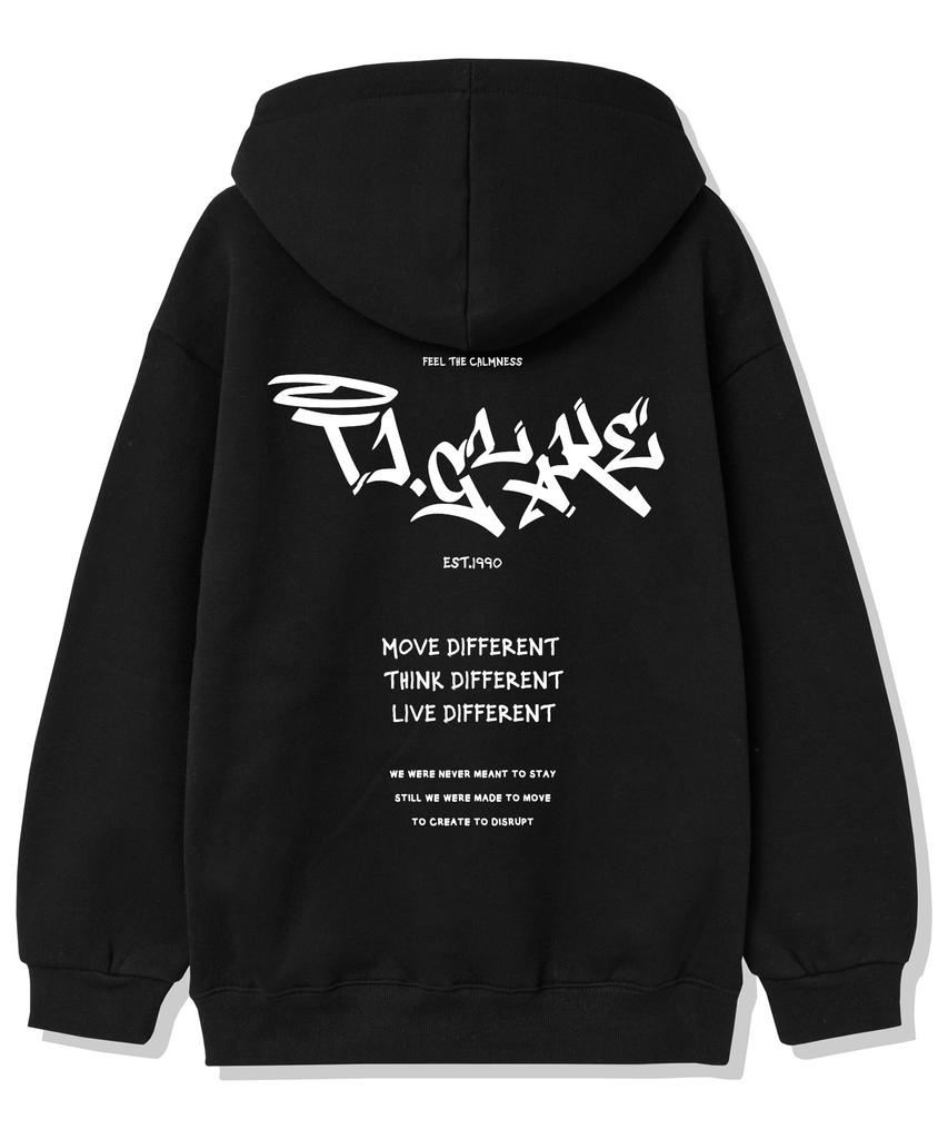 Толстовка с флисовой подкладкой Move Different Черная