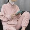 Женский пижамный комплект из кораллового флиса на молнии — плотный, теплый, спортивная куртка и брюки на осень/зиму