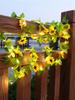 Artificial Flower Fairy String Lights Sunflower Roses String Lights Outdoor Waterproof 2m 20LED Sunflower Roses Garland with Lights for Garden