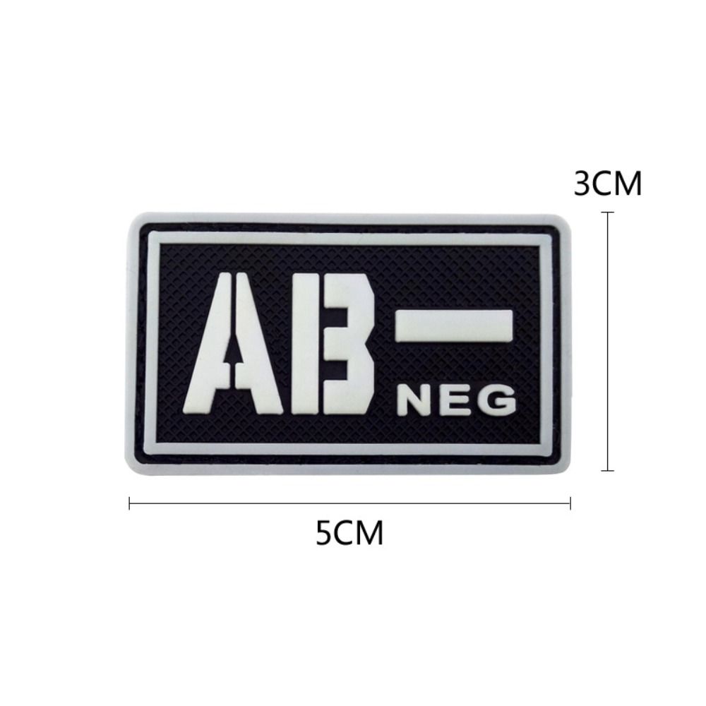 Светящийся значок группы крови, вышитая нашивка, аварийная повязка на руку, магическое кольцо-наклейка с группой крови