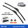 2PCS 4PCS Wiper Blades for Polo 2010-2020 Front Double Rubber Strip Wiper Blade Windshield Brushes Windscreen Window Accessories