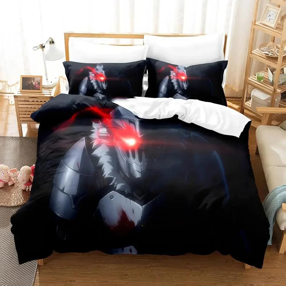 3D Аниме Goblin Slayer Постельное белье Набор Подарки для поклонников аниме Набор пододеяльников Односпальный/Двуспальный/Размер Квин/Кинг Постельное белье для мальчиков и взрослых