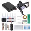Professional Tattoo Machine Kit 10 Wraps Tattoo Coil Machine Complete Tattoo Power Supply Kit