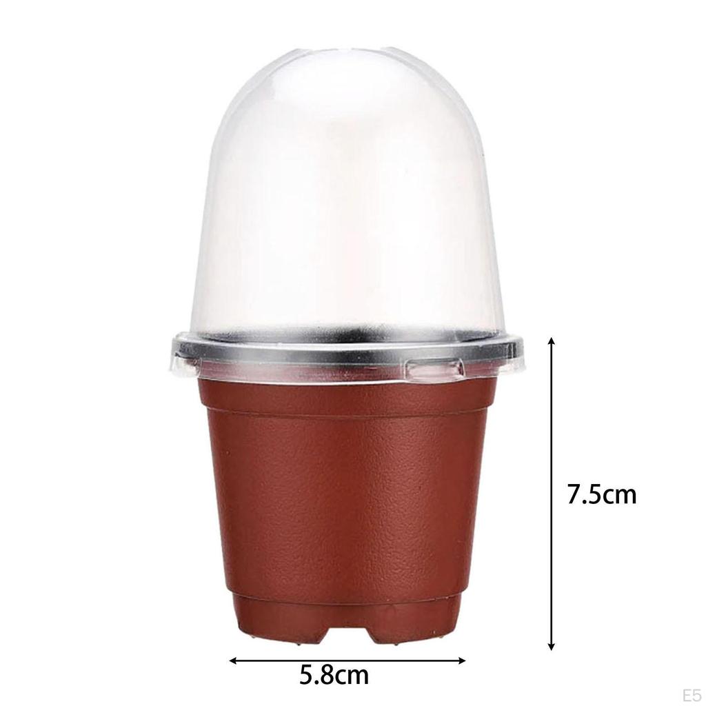 10 садовых горшков с куполообразными лотками для начинающих, многоразовые моющиеся контейнеры для растений