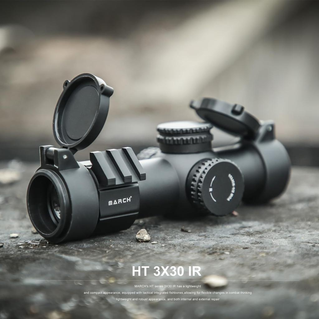 Прицел 3x30IR Короткий 3x Фиксированное увеличение с 20 мм креплением на планку Оптический прицел, Прицел,