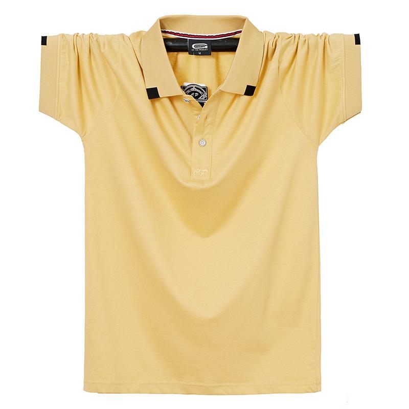 Мужская футболка с коротким рукавом Fat Plus, деловая дышащая мужская рубашка-поло поло