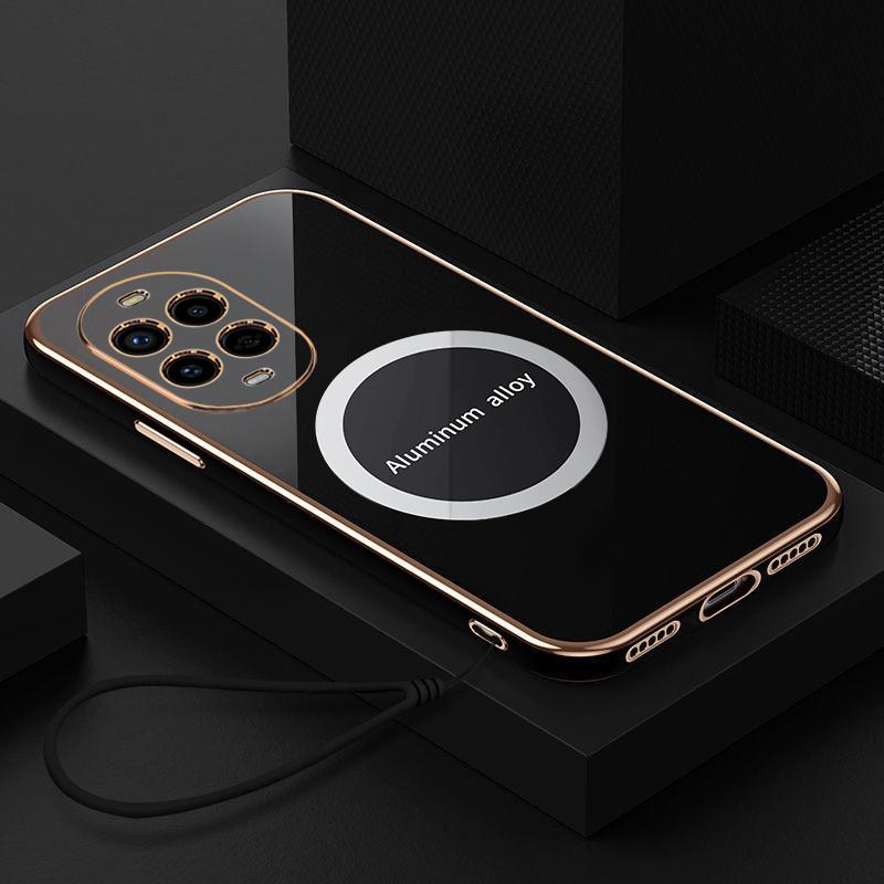 Для Huawei nova 13 Pro Чехол nova 13 Pro Чехол для телефона Магнитное притяжение Роскошное квадратное покрытие Ударопрочный силиконовый чехол на заднюю панель