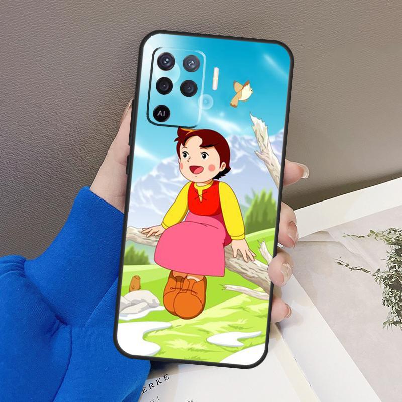 Мультяшный чехол для телефона Хайди для OPPO A54 A74 A94 A53S A1K A15 A16 A3S A5S A83 A91 A93 A5 A9 A53 A31 A52 A72