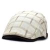 Винтажная клетчатая беретка мужская и женская повседневная кепка хлопковая формованная шляпа мужская шляпа