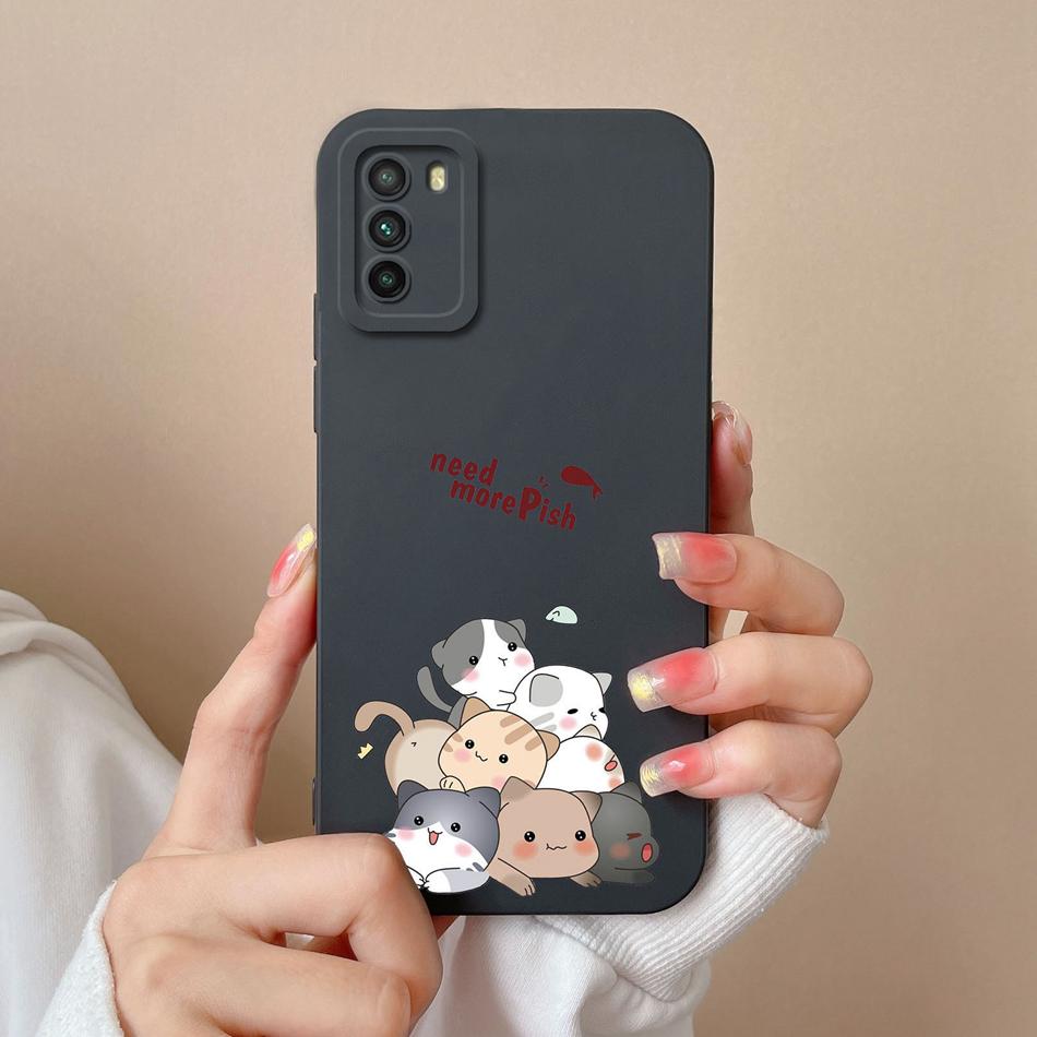 For Poco M3 Pro Case Cartoon Soft Liquid Silicone Full Coverage Anti Drop Phone Shell For Xiaomi Poco M 3 Pro M3Pro Bumper Funda