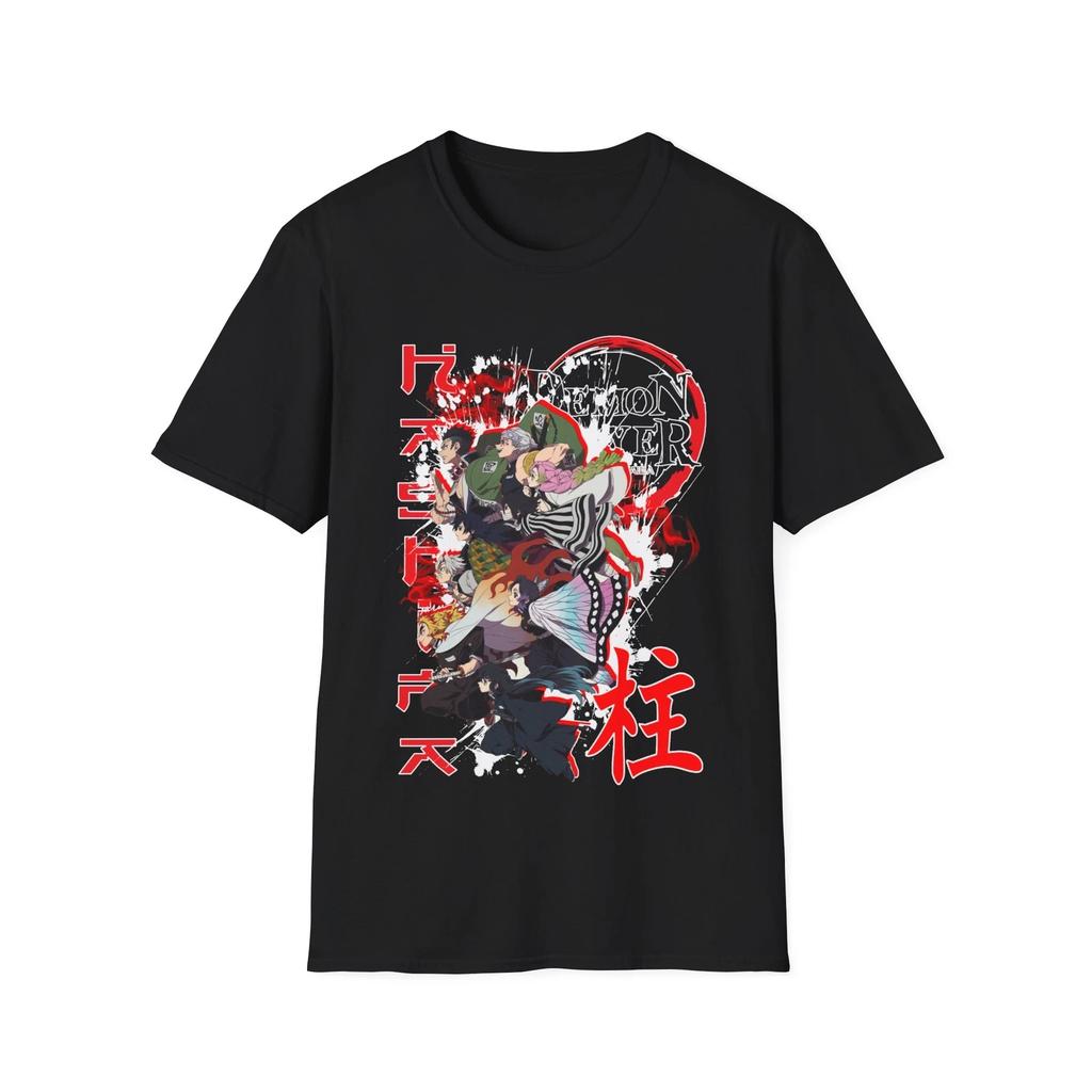 Demon Killer Hashiras Anime Two-dimensional Unisex T-shirt Summer New Men's and Women's Streetwear