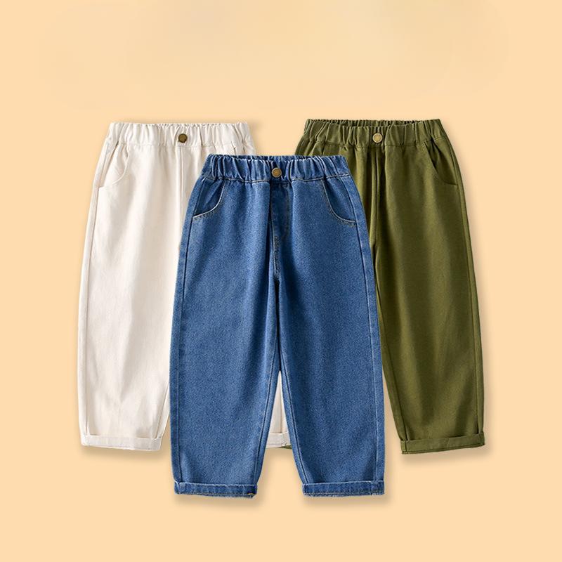 Spring and Autumn Children's Casual Pants Korean Version of Blue Jeans Fashion All-match Boy Pants