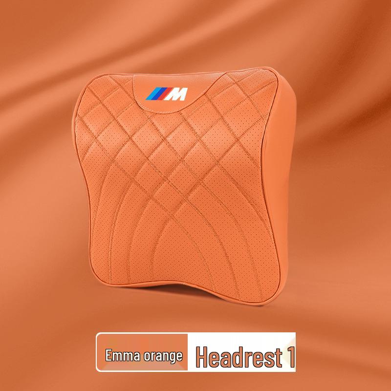 BMW Series Headrest & Lumbar Pillow: Compatible with 1, 3, 5, 7 Series and X1-X6 models for Neck Support and Comfort.