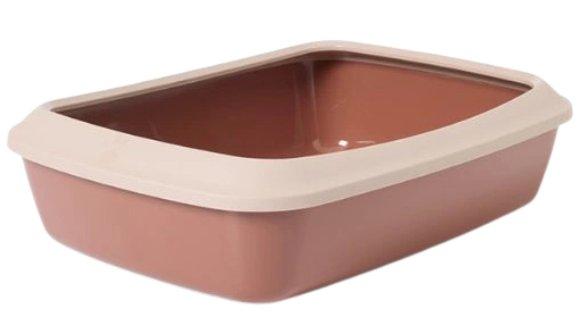 Savic | Iriz | Oval Litter Tray with Rim 42cm - Tuscan Red 42cm