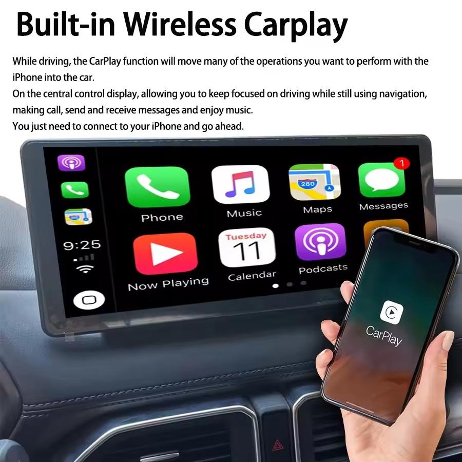 1920*720 QLED Экран Мультимедийный Видео Плеер для Mazda CX5 Android 13 CX-5 CX8 2017 2019 2023 CarPlay Автомагнитола Autoradio 128GB