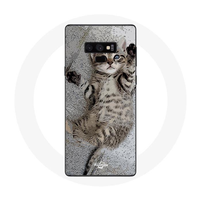 Coque pour Samsung Galaxy Note 9 chaton Bengal dormir