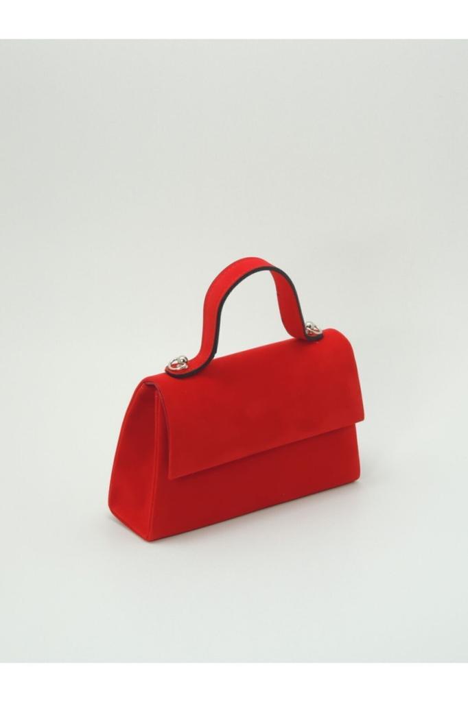 Women's Stylish and Useful Evening Dress Bag Women's Red Suede Bag