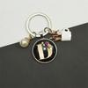 1PC Monogrammed Keychain Simple Pearl Keychain Small Gifts Keychain Black Gift Multi-Style