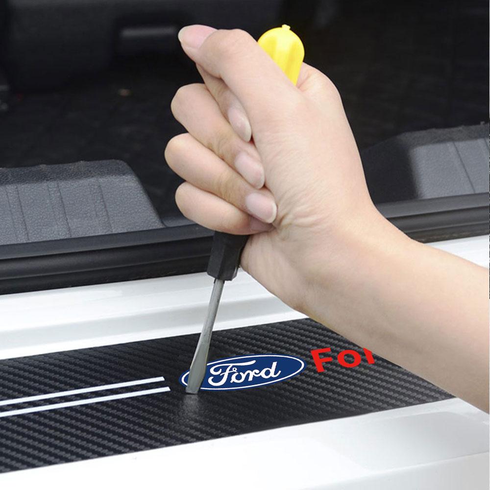 cvufy2 4PCS Leather Car Styling Door Sill Protector Sticker Accessories For Ford ST Fiesta Edition Mondeo Fusion Ecosport Focus Mk2 3 4