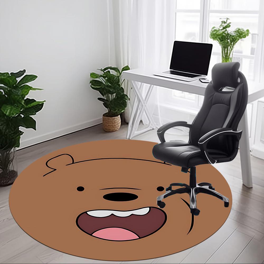 1 шт. Коврик для пола We Bare Bears Friends, круглый, для офиса, под офисные стулья, спальни, гостиной, домашний декор a1022188