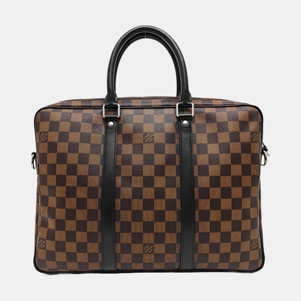 [Pre-Owned] Porte Documents Voyage Classic Monogram Canvas Leather Briefcase Small - Very Good #DQVCO5