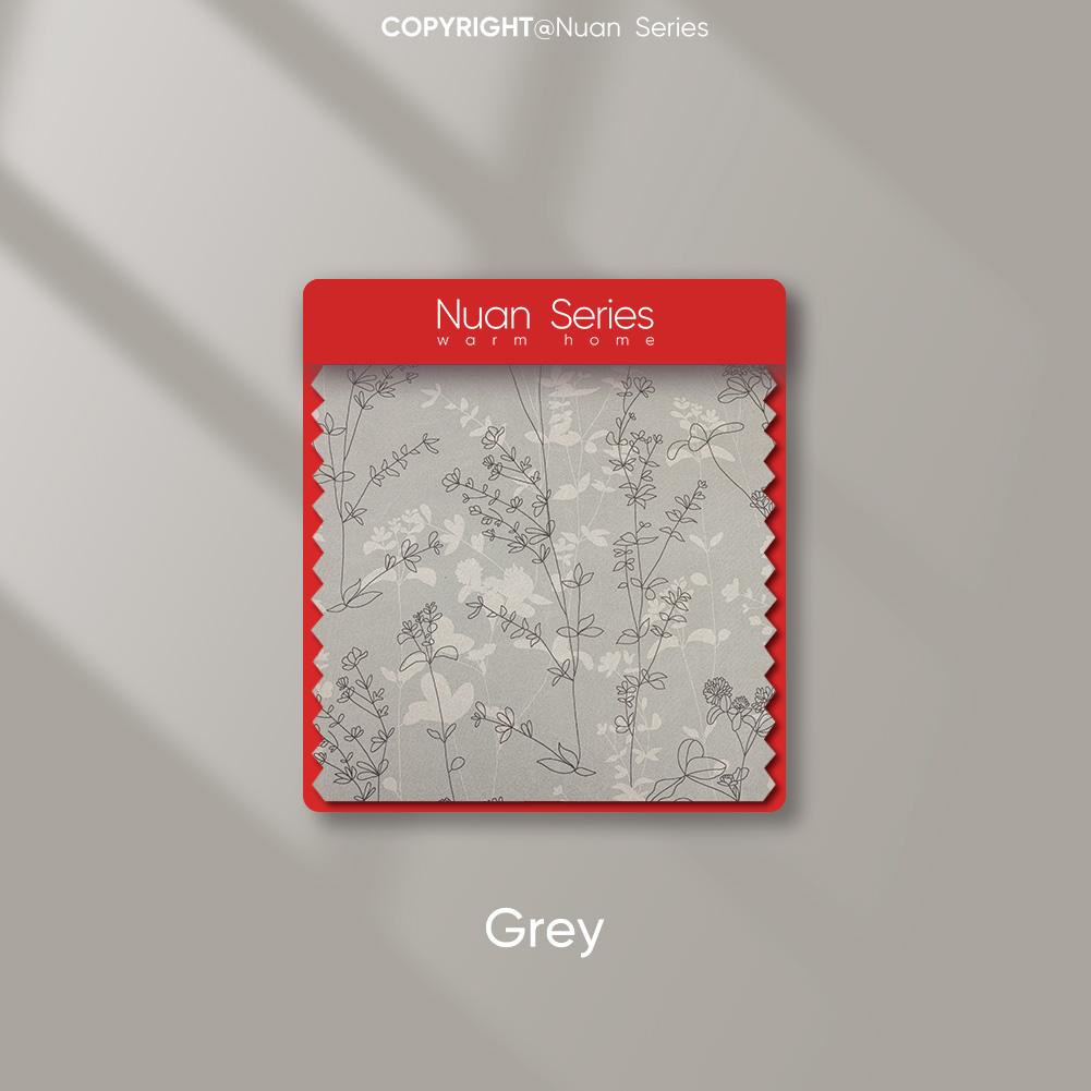 1PC Nuan Series Fashionable and Minimalist Grey Printed Curtains with Full Blackout Curtains for Bedroom Living Room Balcony Window for Home Decor