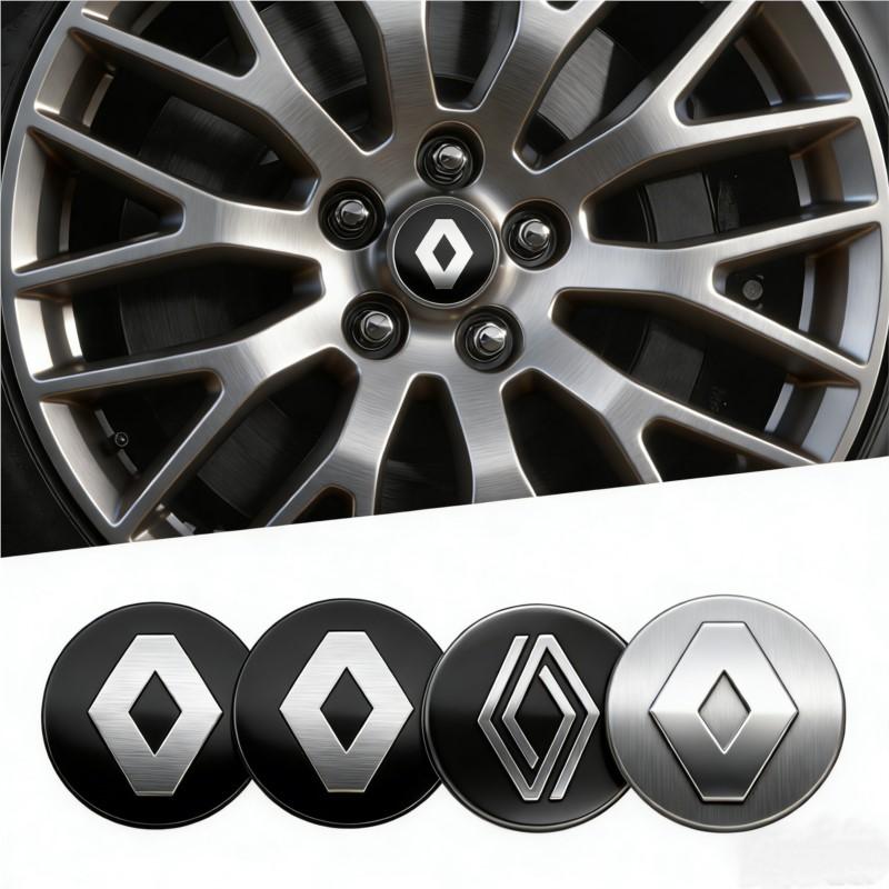 4PCS 56mm Car Wheel Hub Center Caps Emblem Sticker Styling For Renault RS Megane 2 3 4 Trafic Scenic 2 Clio Captur Twingo QM6