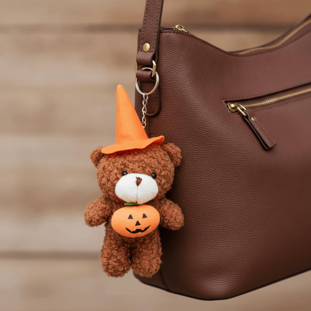 DIY Halloween Plush Pendant Kawaii Bear Plush Doll Little Bear Plush Keychain Phone Accessories