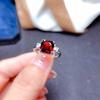 Роскошное квадратное кольцо с камнем, вдохновленным рубином, для женщин