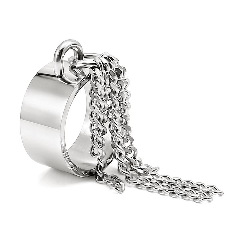 Cute Cuban Chain Strip Charm Rings for Women Anillos Friendship Jewelry Personality Custom Punk Knuckle Midi Rings Wedding Party