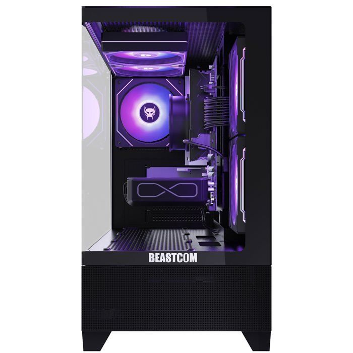 BEASTCOM Q5 Pro Gaming, PC Gamer, AMD Ryzen 7 5700X, NVIDIA RTX 5060, 16 Go RAM, 1 To NVMe, WiFi, Win11