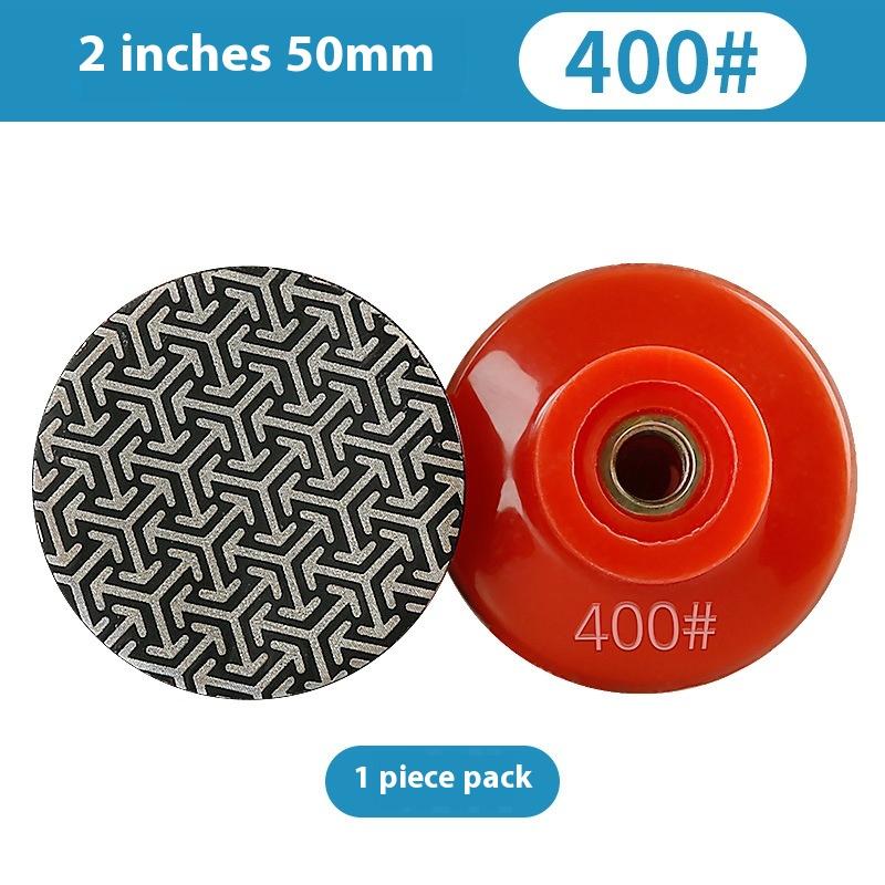 M10 M14 Резьба 2'' 50 мм Алмазные ручные полировальные электрогальванические шлифовальные круги Шлифовальный диск для стекла гранита мрамора бетона