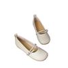 Mary Jane Women's Spring and Summer New Models with Skirts, Small Leather Shoes, Flat-soled Soft-soled Doudou Single Shoes, Thick Heels