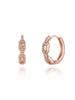 14K Chain Q Ring One-Touch Earrings (Gold Pin) ELGPEE440