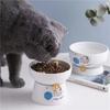 Керамическая раковина для домашних животных, миска для кошек, миска для кошек, милая миска для еды на высоких ногах, миска для еды для кошек, миска для щенка с подставкой для столовых приборов, анти-наконечник, миска для питья