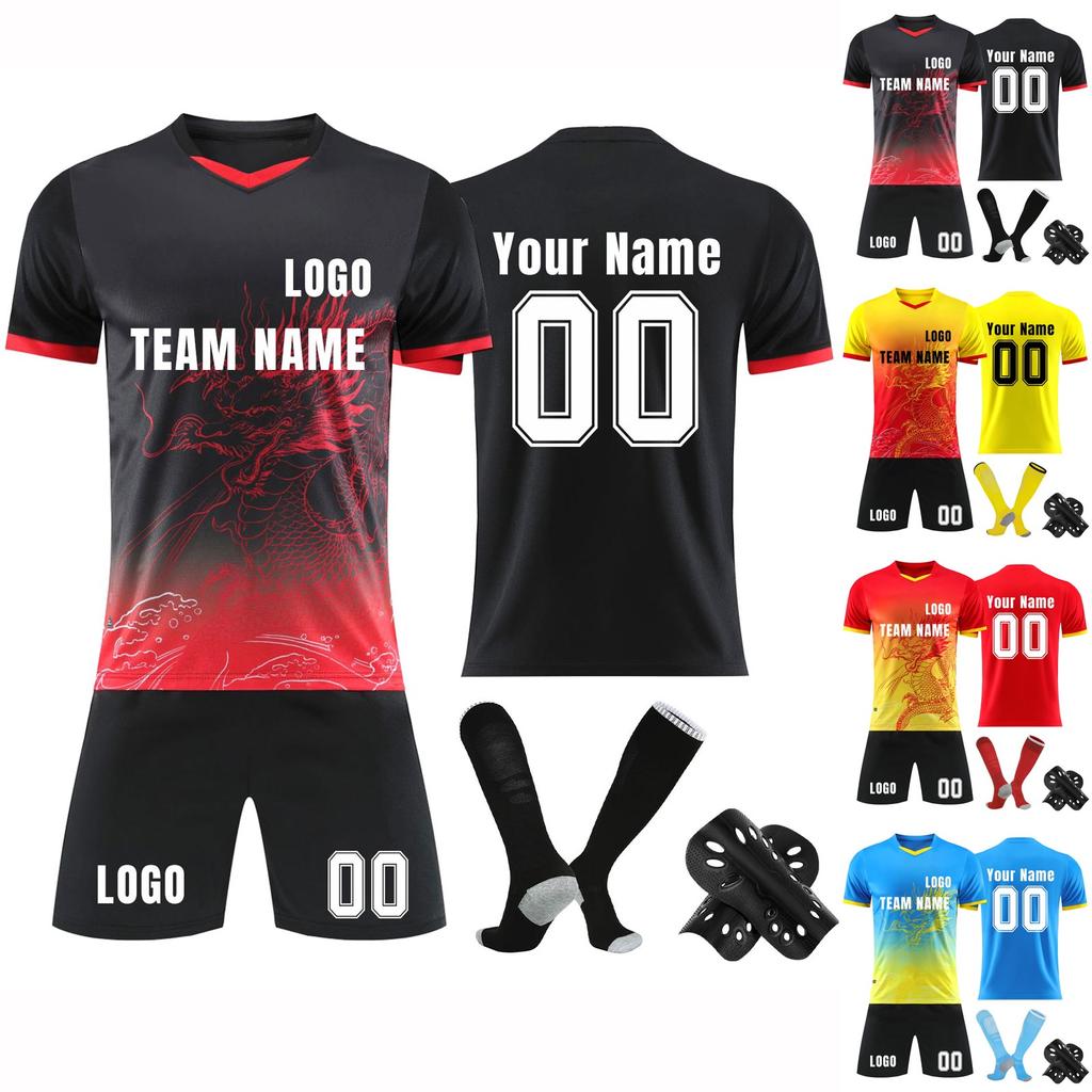 Personalised Shirts Kit Mens Girls With Name Number Custom Football Jerseys For Boys Training Suit