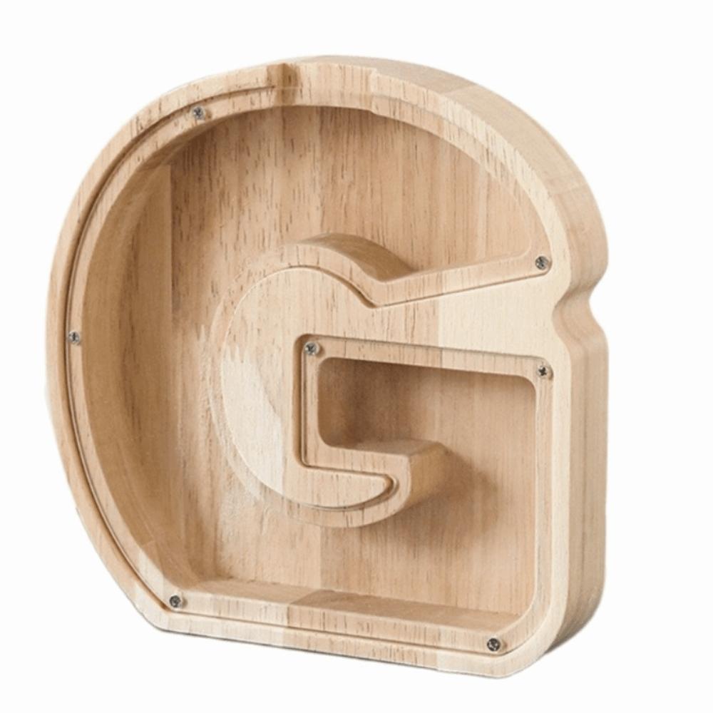 Прозрачная акриловая деревянная копилка-буква 26 букв Детская игрушечная коробка для хранения Кейс для хранения монет Подарок