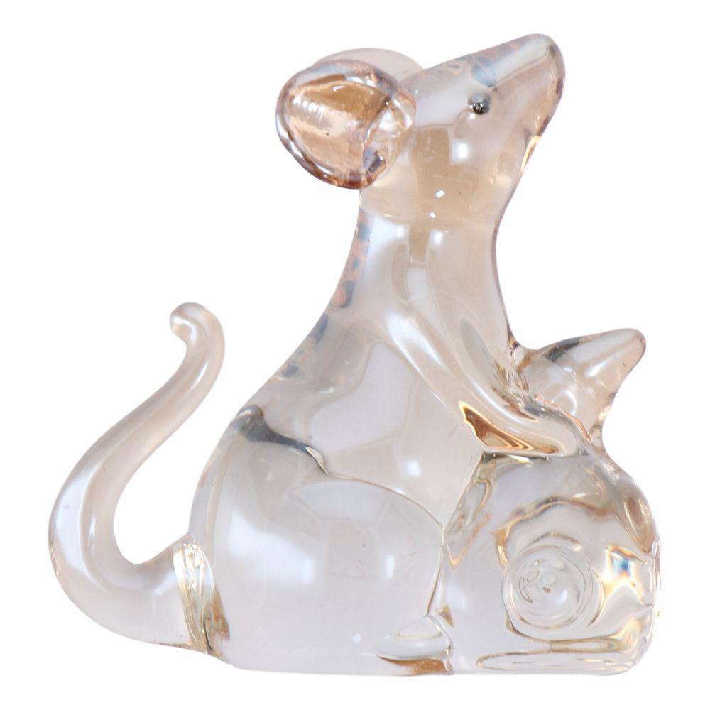 Крыса Кристалл Крыса Орнамент Красочный Крыса Орнамент Мода Красивые Стеклянные Украшения Главная