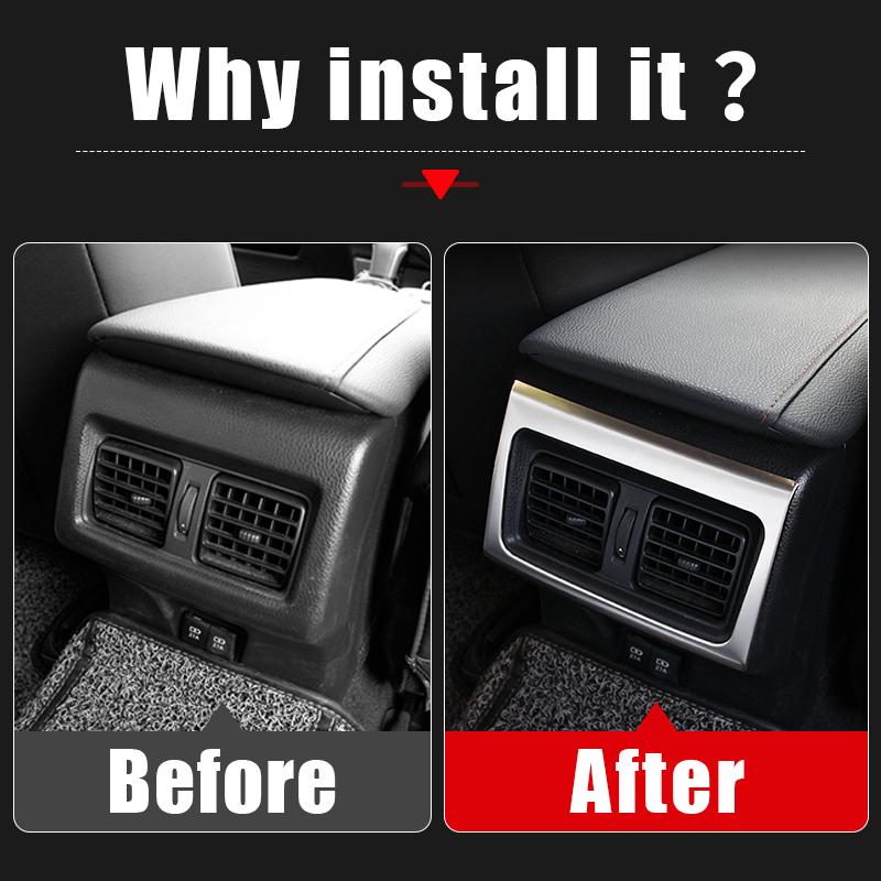 Автомобильные аксессуары для Toyota Camry XV70 2018-2022 2023, задняя крышка из нержавеющей стали для кондиционера, вентиляционное отверстие, рамка, накладка