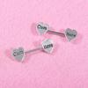1Pc Cum Here Letter Heart Nipple Ring Lady Stainless Steel Body Piercing Jewelry