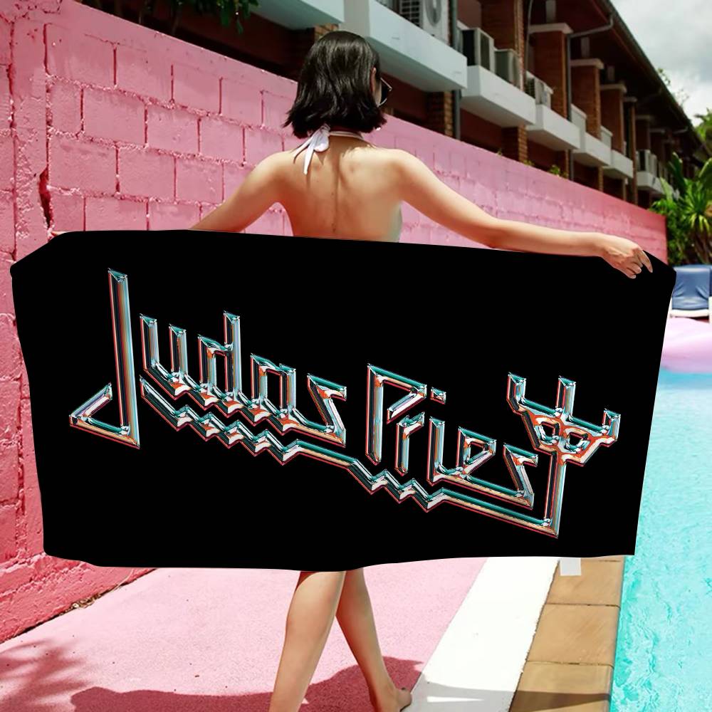 J-Judas Priest Рок-группа Аниме Пляжное Полотенце Мягкое Впитывающее Салфетка Детские Подарки Для Детей Путешествия Кемпинг Спортзал